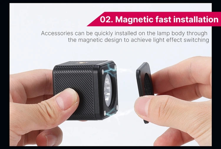 Ulanzi L2 Cute Lite Waterproof Mini LED Video Light Magnetic With Diffuser For 10m Underwater Shoot for Gopro Hero 12 11 10 9 8