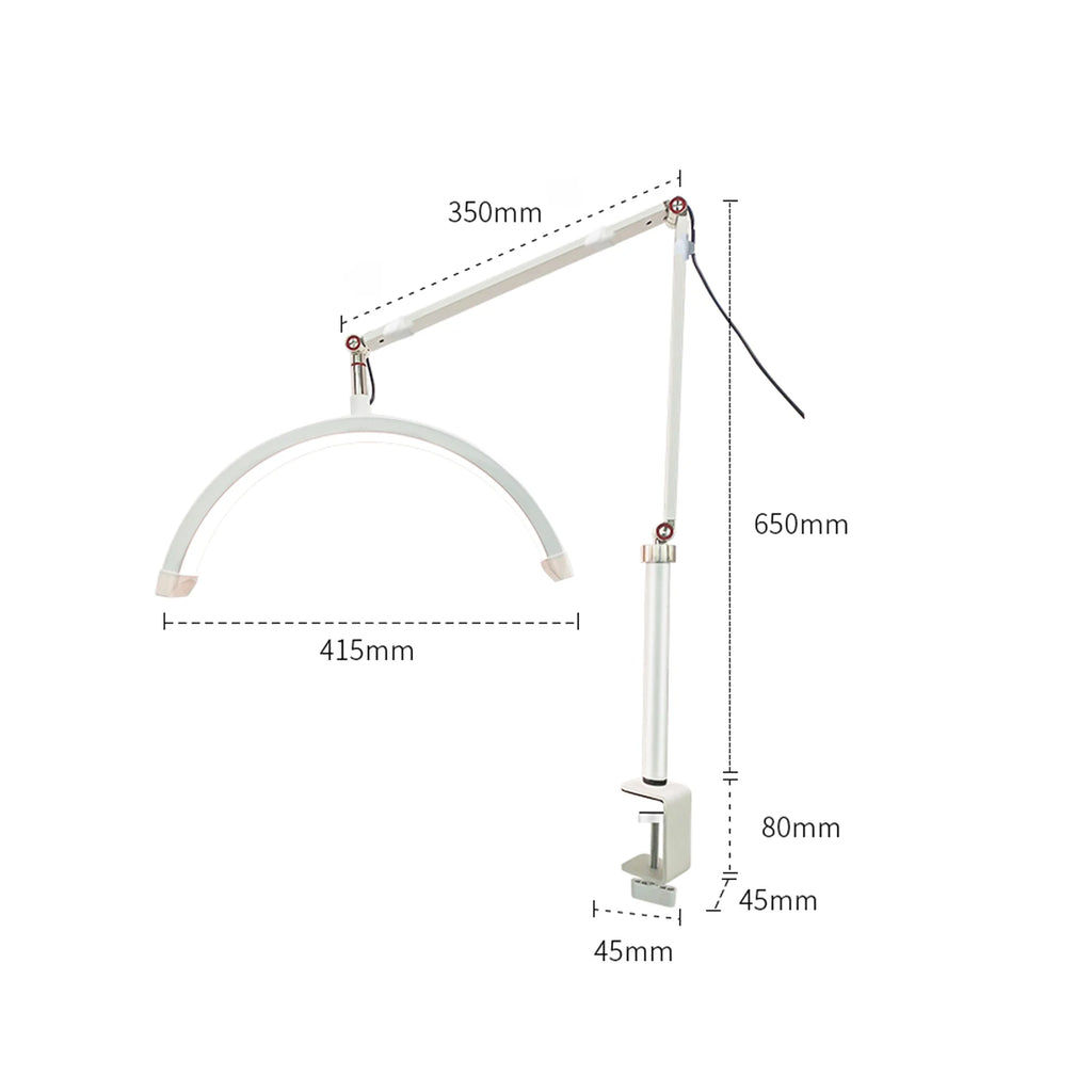 Andoer HD-M3X LED Video Light Half-moon Shaped Desktop Ring Light 3000K-6000K Dimmable for Beauty Salon Makeup Live Streaming
